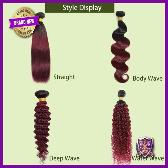 3 Bundles Human Hair Extensions 16-20 Inch Water Wave Weave Virgin Hair main image 4